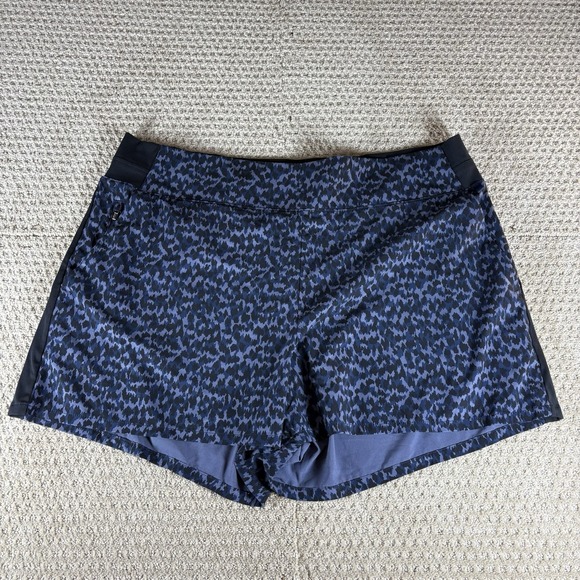 Athleta Pants - Athleta Brooklyn Printed Lightweight Navy Allure Shorts Womens Size 20 w/Pockets